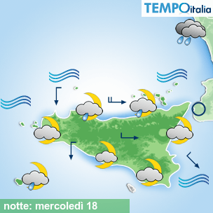 Mappa notte per la giornata del 2026-03-18