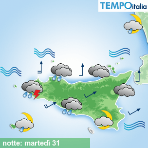 Mappa notte per la giornata del 2026-03-31