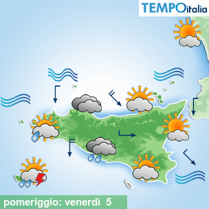 Mappa pomeriggio per la giornata del 2025-12-05