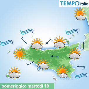 Mappa pomeriggio per la giornata del 2026-03-10