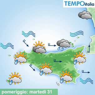 Mappa pomeriggio per la giornata del 2026-03-31