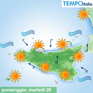 Mappa pomeriggio per la giornata del 2026-04-28