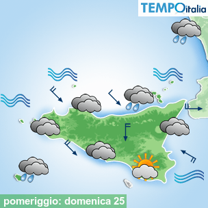 Mappa pomeriggio per la giornata del 2026-10-25