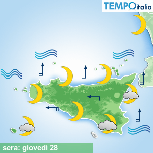 Mappa sera per la giornata del 2025-08-28