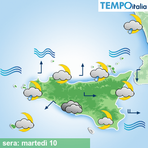 Mappa sera per la giornata del 2026-02-10