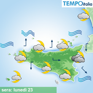 Mappa sera per la giornata del 2026-02-23