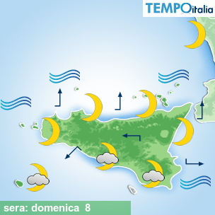 Mappa sera per la giornata del 2026-03-08
