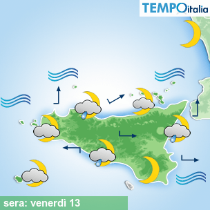 Mappa sera per la giornata del 2026-03-13