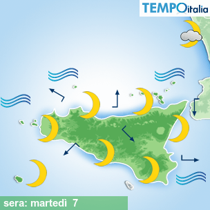 Mappa sera per la giornata del 2026-04-07