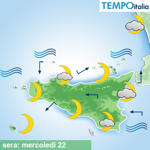 Mappa sera per la giornata del 2026-04-22