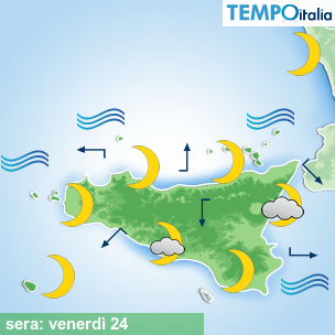 Mappa sera per la giornata del 2026-04-24