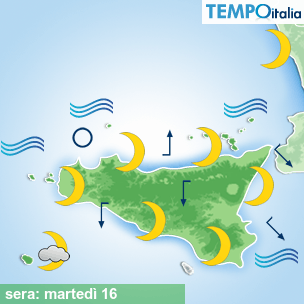 Mappa sera per la giornata del 2026-06-16