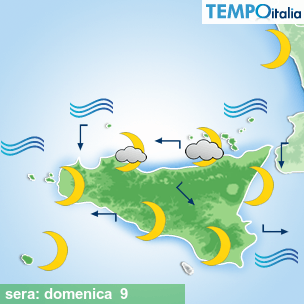 Mappa sera per la giornata del 2026-08-09