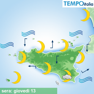 Mappa sera per la giornata del 2026-08-13