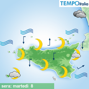 Mappa sera per la giornata del 2026-09-08