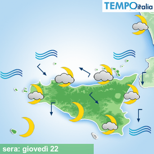 Mappa sera per la giornata del 2026-10-22