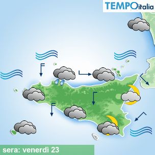 Mappa sera per la giornata del 2026-10-23