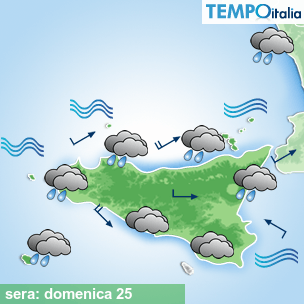 Mappa sera per la giornata del 2026-10-25