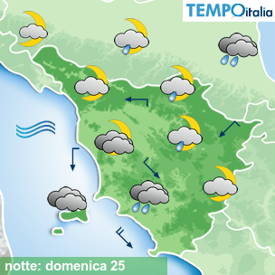Mappa notte per la giornata del 2026-10-25