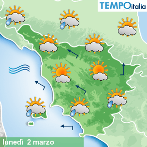 Mappa Giornaliera per la giornata di mercoledì 16 marzo