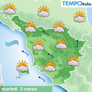Mappa Giornaliera per la giornata di mercoledì 16 marzo