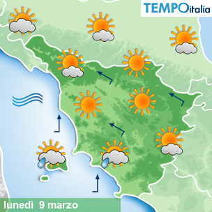 Mappa Giornaliera per la giornata di mercoledì 16 marzo