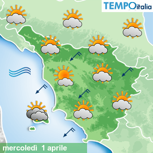 Mappa Giornaliera per la giornata di mercoledì 16 marzo