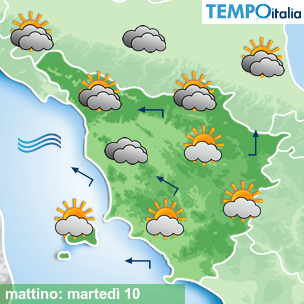 Mappa mattino per la giornata del 2026-02-10