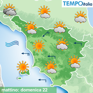 Mappa mattino per la giornata del 2026-03-22