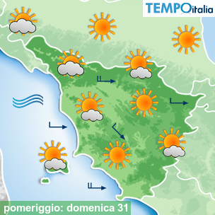 Mappa pomeriggio per la giornata del 2025-08-31