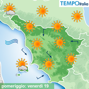 Mappa pomeriggio per la giornata del 2025-09-19