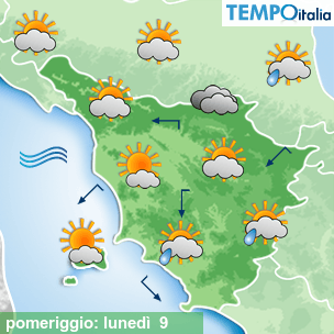 Mappa pomeriggio per la giornata del 2026-02-09