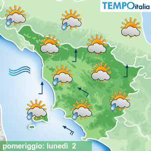 Mappa pomeriggio per la giornata del 2026-03-02