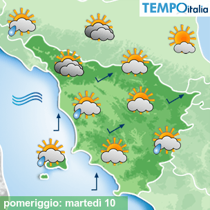 Mappa pomeriggio per la giornata del 2026-03-10