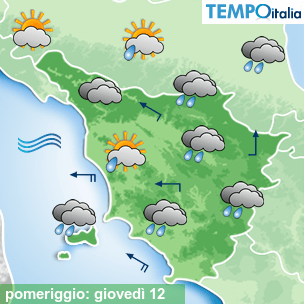 Mappa pomeriggio per la giornata del 2026-03-12