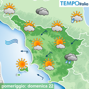 Mappa pomeriggio per la giornata del 2026-03-22