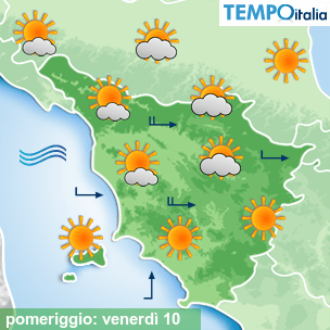 Mappa pomeriggio per la giornata del 2026-04-10