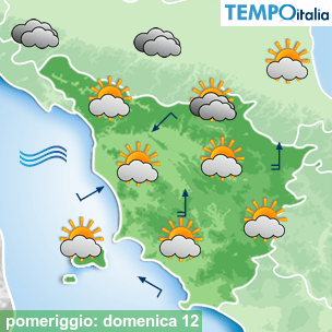 Mappa pomeriggio per la giornata del 2026-04-12