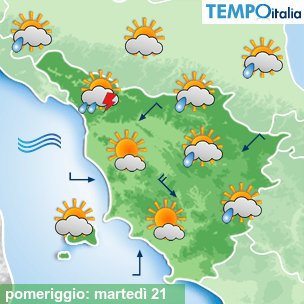 Mappa pomeriggio per la giornata del 2026-04-21