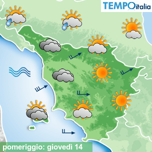 Mappa pomeriggio per la giornata del 2026-05-14