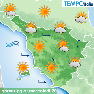 Mappa pomeriggio per la giornata del 2026-05-20