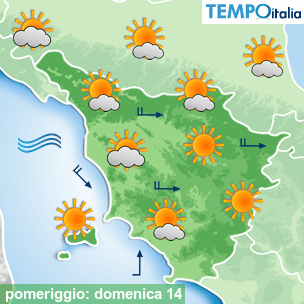 Mappa pomeriggio per la giornata del 2026-06-14