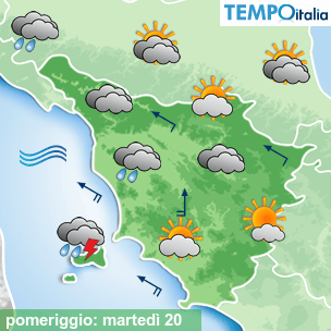 Mappa pomeriggio per la giornata del 2026-10-20