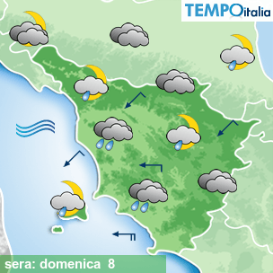 Mappa sera per la giornata del 2026-02-08