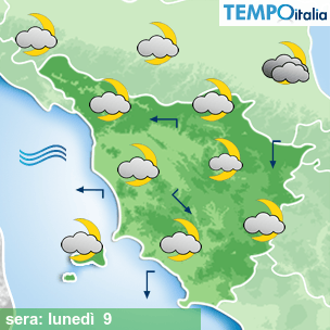 Mappa sera per la giornata del 2026-02-09