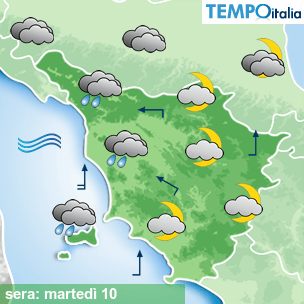 Mappa sera per la giornata del 2026-02-10