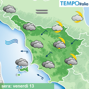 Mappa sera per la giornata del 2026-02-13