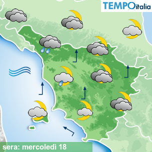 Mappa sera per la giornata del 2026-02-18