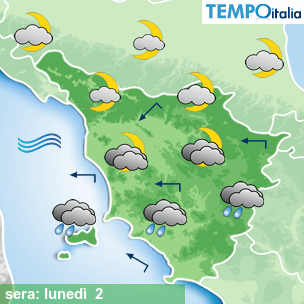 Mappa sera per la giornata del 2026-03-02