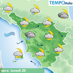 Mappa sera per la giornata del 2026-04-20